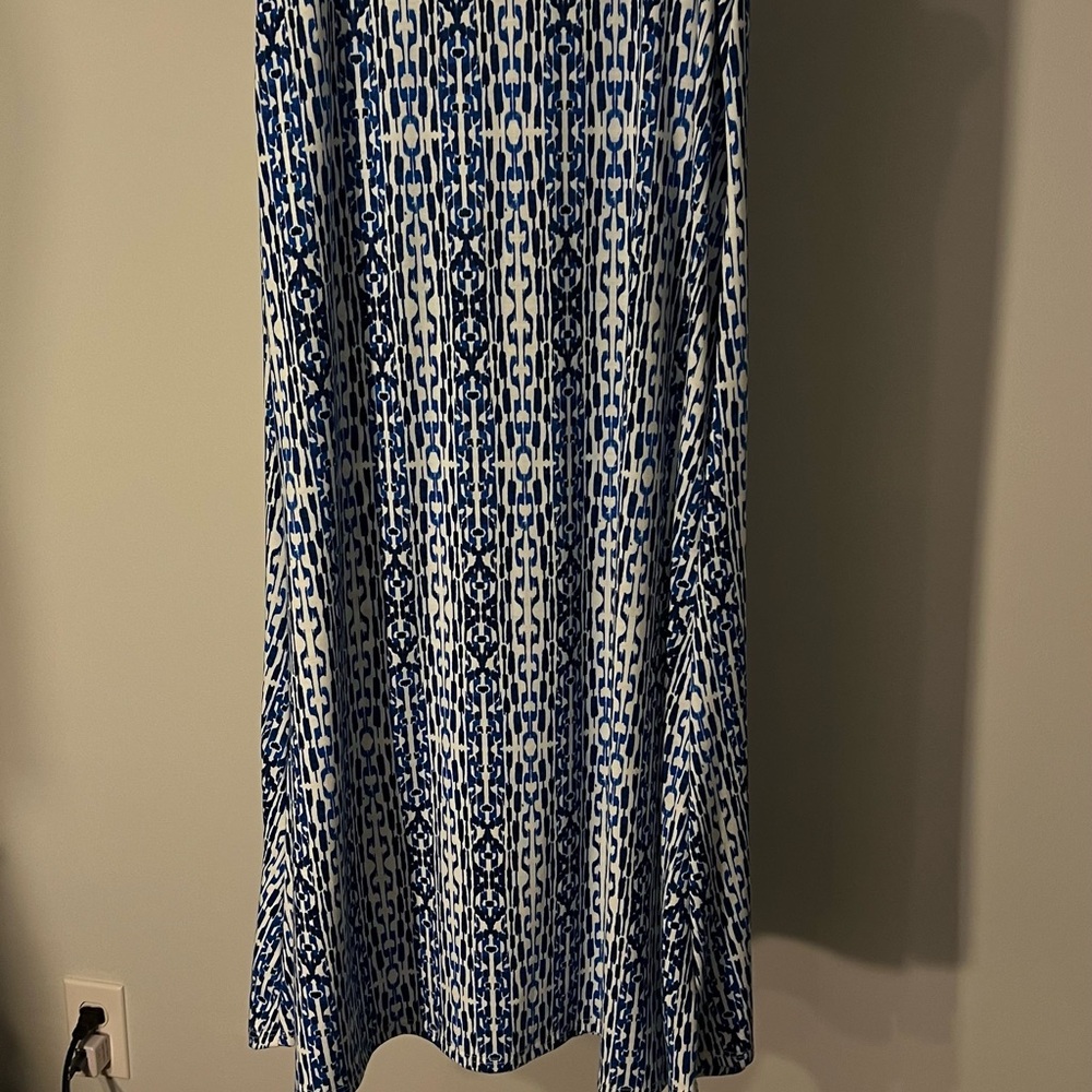 Blue and White Patterned Women's Skirt